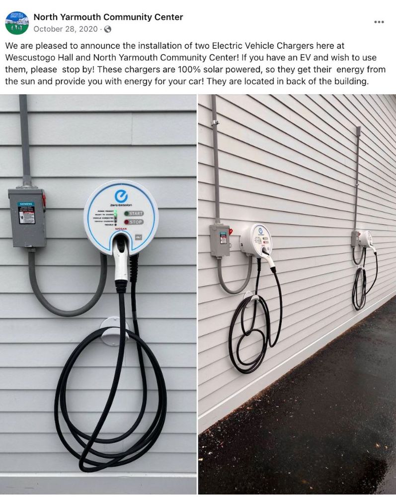 Free and Cheap EV Charging in Southern Maine