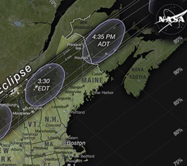 Where And How To View The Total Solar Eclipse In Maine   Updated Zoomed In Maine 2024 Solar Eclipse 600x534 