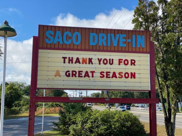 saco drive in sign