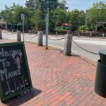 welcome to maine sign across from ll bean freeport