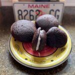 maine whoopie pies horizontal with license plate in background