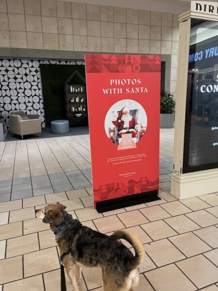 photos with santa poster at Maine Mall