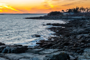 A great sunset at Two Lights State Park, Maine.