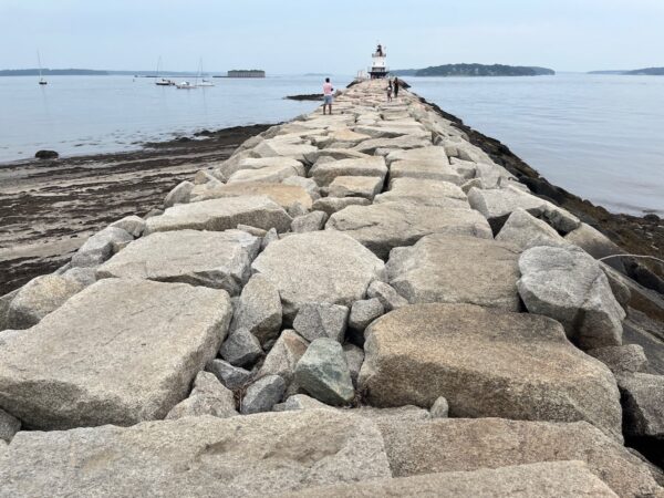 Jetty out to The Spring Point Ledge Lighthouse