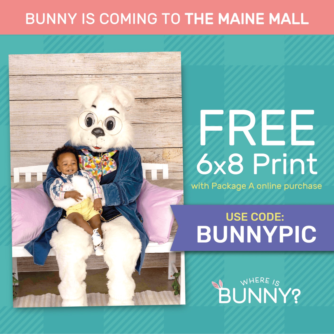 Easter Bunny Pictures at the Maine Mall