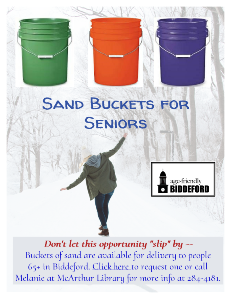 sand bucks for seniors library card benefit biddeford maine