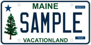 New Maine standard issue plate - Pine Tree