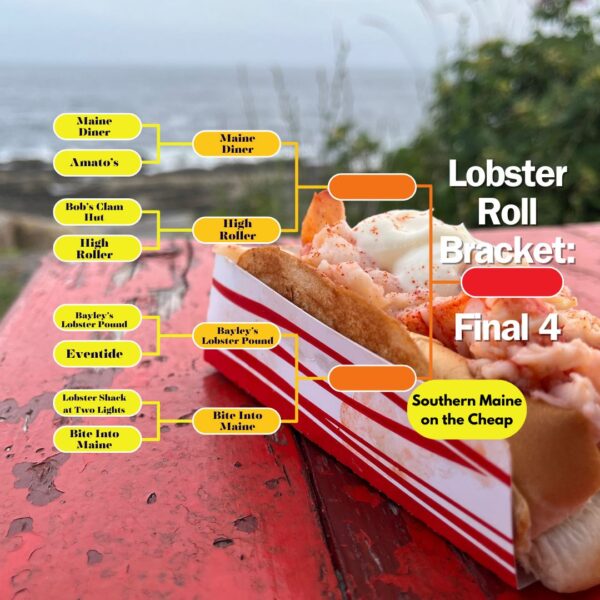 final 4 maine lobster roll tournament bracket (Instagram Post)