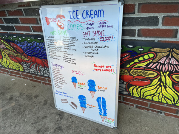 Ice Cream board at Forbes