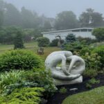 Exterior of Ogunquit Museum of Art on foggy day.