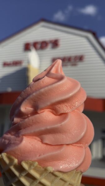 Blood Orange Ice Cream from Red's Dairy Barn