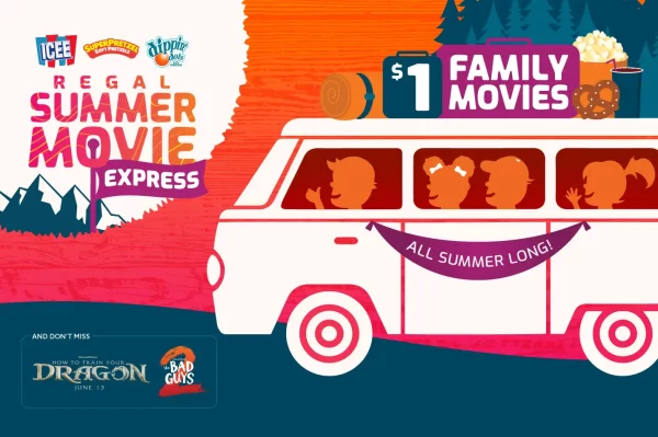 Regal summer movie express promo logo.